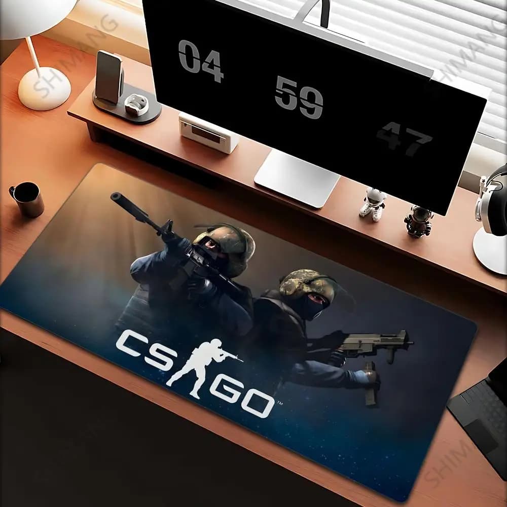 Tappetino per mouse grande C-Counter Strike Nero Bordo di bloccaggio Tappetino per mouse PC Decora la camera da letto Computer portatile Tavolo da gioco Tappetino per mouse cs go