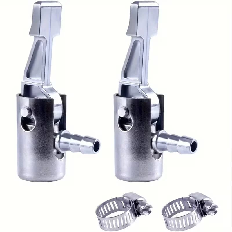 2 pz 1/4 "Bloccante Valvola Dell'aria Gonfiatore Dei Pneumatici Con Connettore Barb Auto Pneumatico Aria Mandrino Gonfiatore Pompa Valvola Connettore Accessori Auto