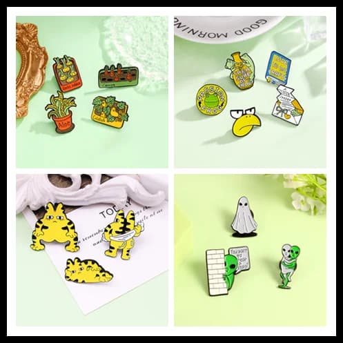 Spilla creativa a forma di cipolla e aglio con pianta verde, gioiello personalizzato per abbigliamento, decorazione per zaino, regalo