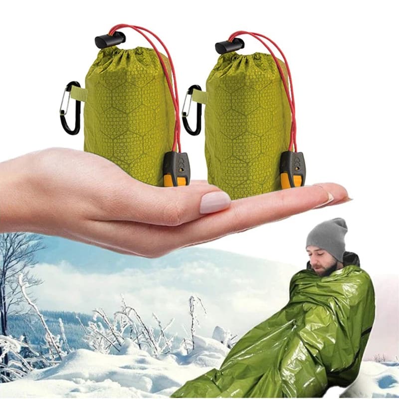 Outdoor Camping Emergency Sleeping Bag Multifunctional Camping Aluminum Film Sleeping Bag