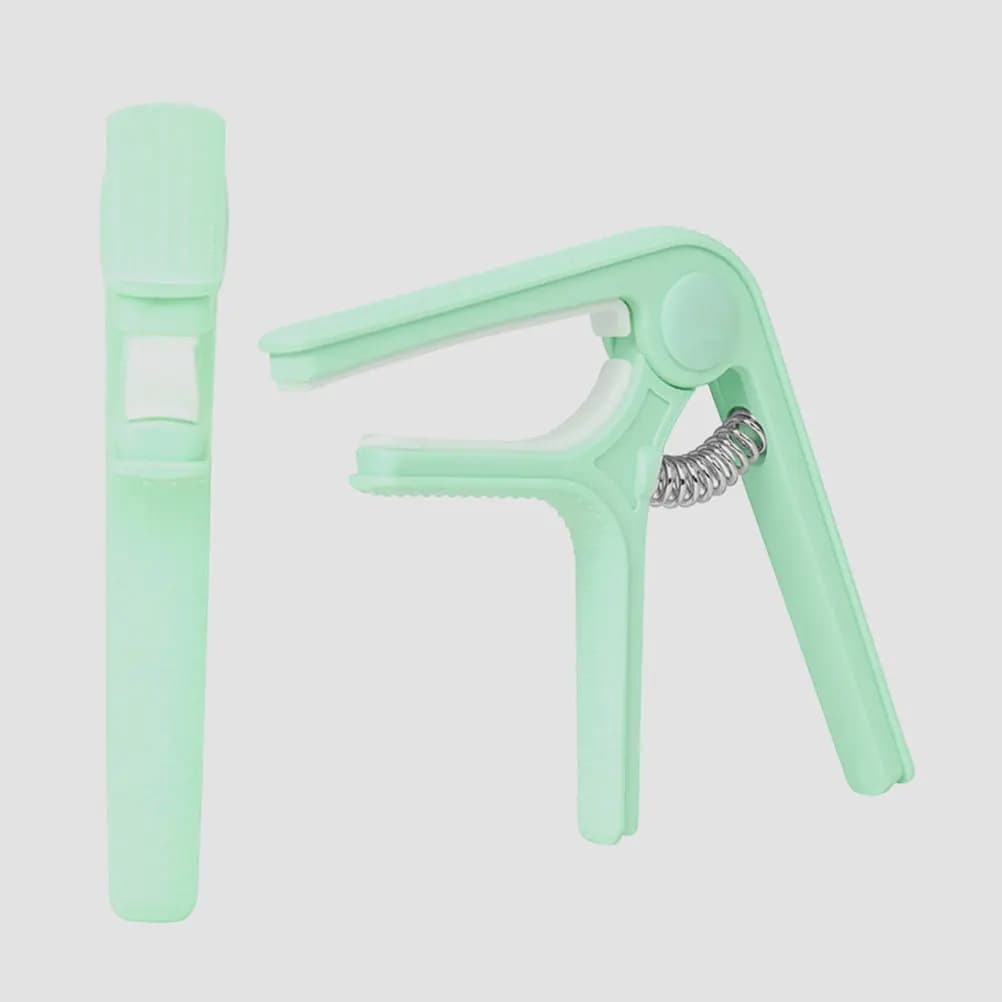 Capotasto per chitarra compatibile con chitarra acustica, classica, elettrica e ukulele, design antiscivolo in silicone e plastica, facile da usare, resistente
