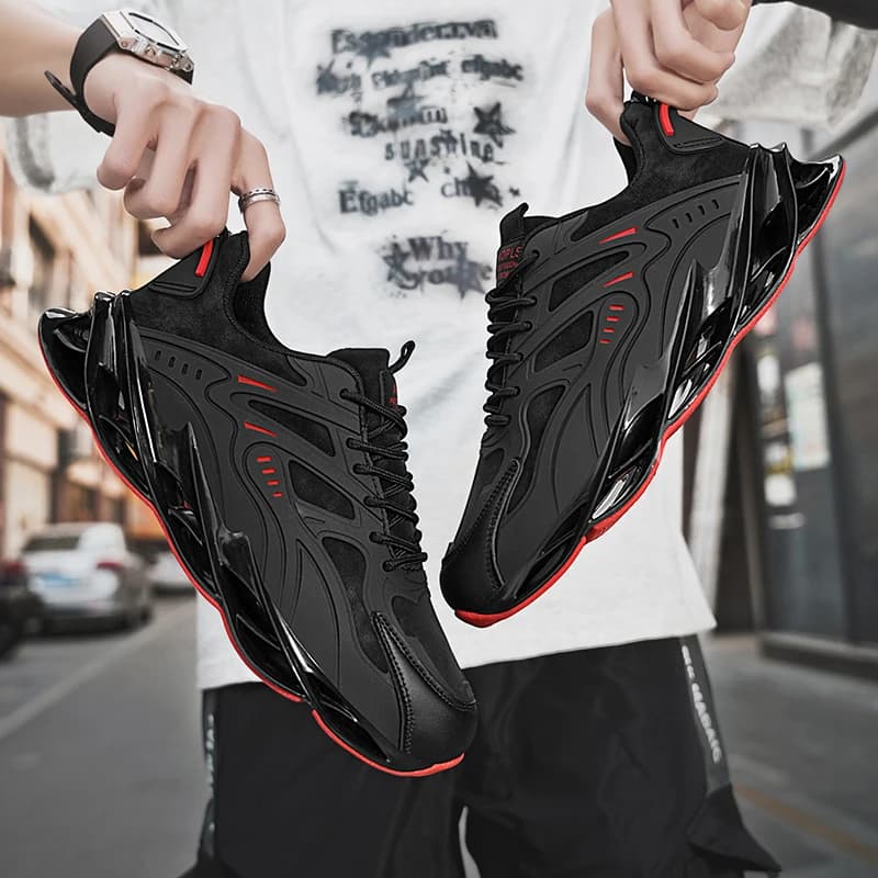 Sneakers da Uomo Street Trendy Blade Dad, Scarpe Funzionali a Collo Alto, Stile Streetwear Quotidiano, Scarpe Sportive Casual