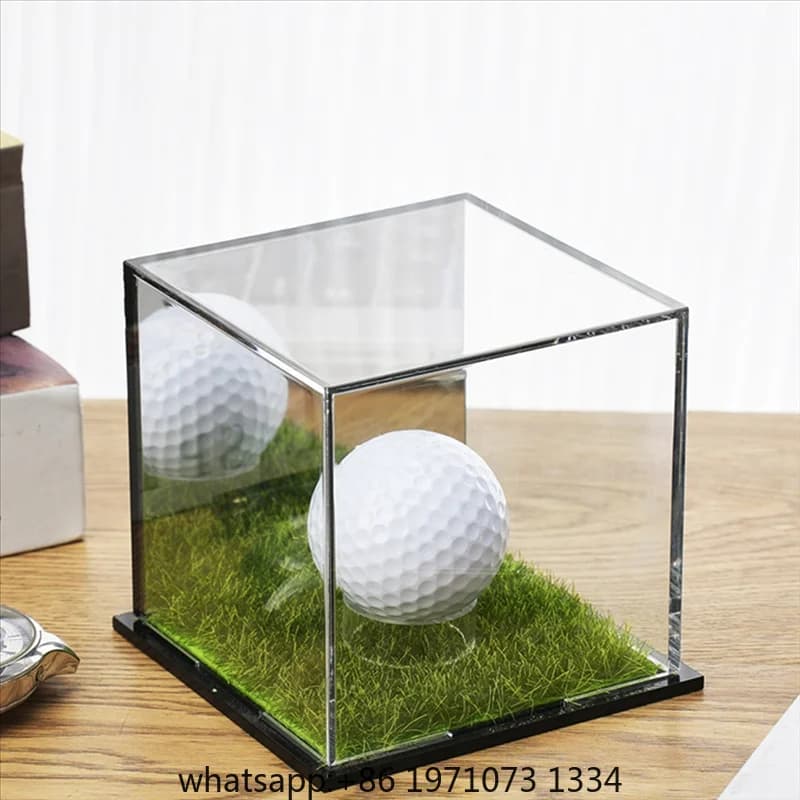 Golf Ball Display Cabinet, Golf Ball Square Display Cabinet, Memorial Box, Acrylic Mirror Storage Box