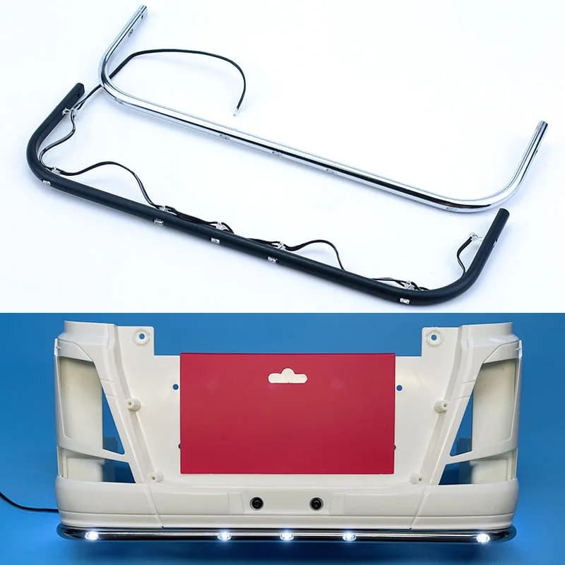Lampada LED in Metallo per Paraurti Anteriore per Camion RC Tamiya 1/14, VOLVO FH16XL 750 4X2 56360 56375, Accessorio Fai-da-Te per Auto