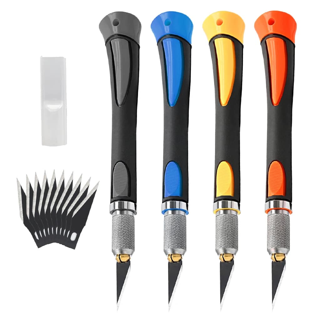FOSHIO Professional Car Wrap Taglierina per vinile Strumento da taglio per pellicola tinta in fibra di carbonio Set di coltelli da intaglio per carta artigianale Scalpel con lama in metallo