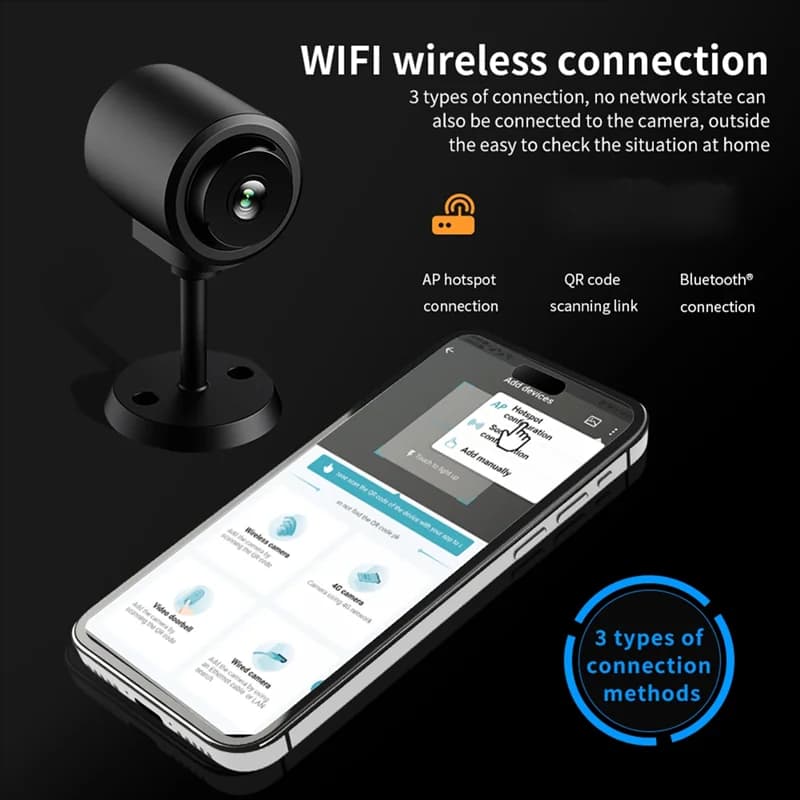 -ABDH C1 1080P HD WIFI Mini telecamera Batteria incorporata IP Monitoraggio remoto Videocamera Visione notturna IR Baby Cam Invisible-Cam