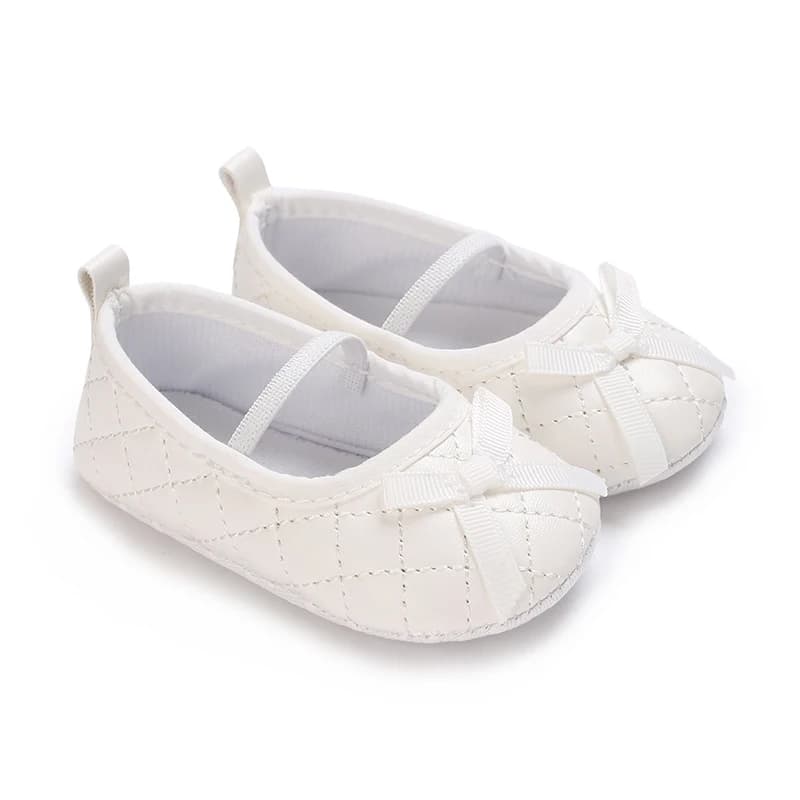 Spring and summer fashionable and simple bow princess shoes for baby girls, comfortable and breathable walking shoes