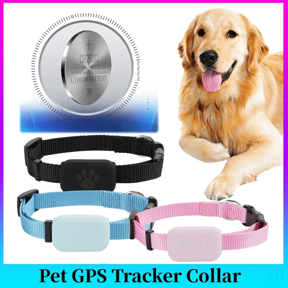 Localizzatore GPS Impermeabile per Animali Domestici - Dispositivo di Tracciamento in Tempo Reale per Cani e Gatti con Collare Regolabile Anti-Smarrimento per iOS/Android