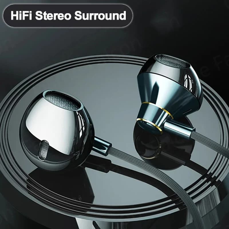 Karaoke headphones wired in-ear type C Headphones for 3.5 mm stereo music