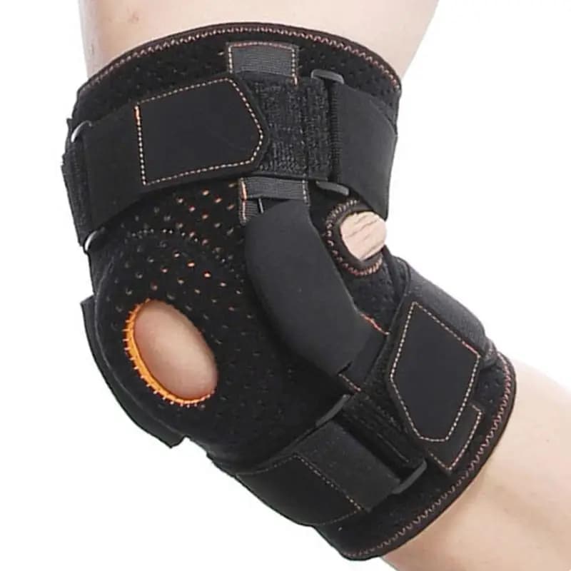 652F Ginocchiera incernierata con stabilizzatori Supporto rotuleo aperto Avvolgimento Supporto per ginocchio per adulti