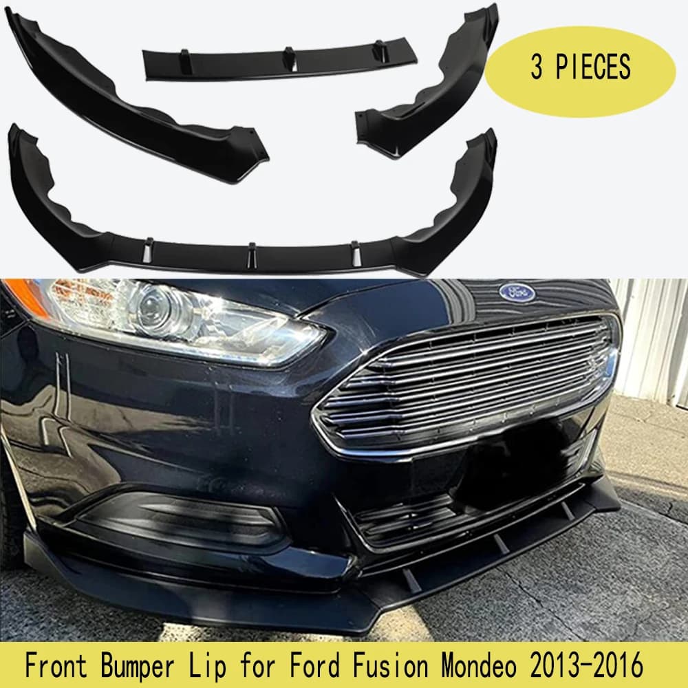 Front bumper car accessories Splitter Lip diffuser Body Kit Spoiler Guard for Ford Fusion Mondeo 2013 2015 2016