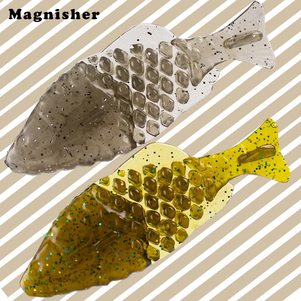 Magnisher 6 pz/borsa Esche Morbide Nuove Esche In Silicone per la Pesca 6 cm 4.8g Galleggiante Carpa Wiggler Esche Da Pesca per spigola Luccio Affrontare