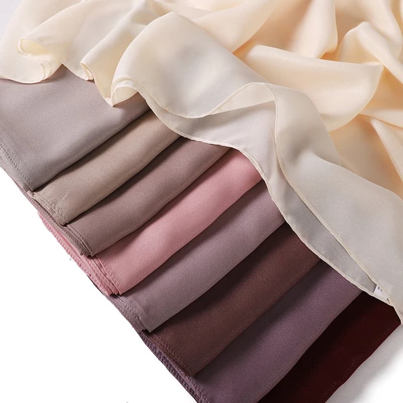 Muslim Chiffon Hijab Scarf for Women Solid Color Square Head Wrap Scarves Jersey Hijabs Islamic Turban Headband Shawl 180*70cm