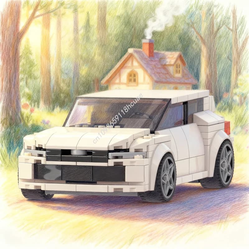 291 pz MOC City Champions Volkswagen GTI Modello Building Blocks Architettura Giocattoli Regalo Di Natale Idea Educazione Mattoni Per Bambini