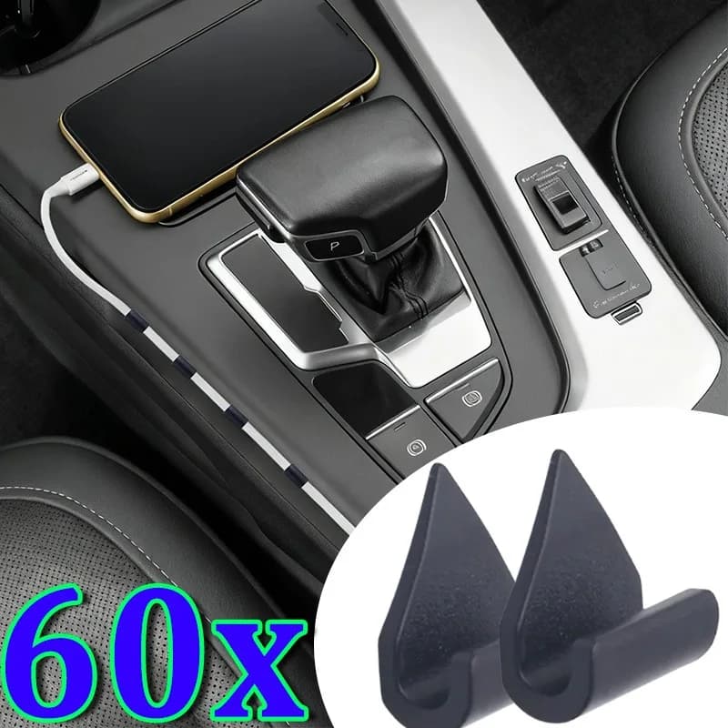 6/12/30/60PCS Caricabatteria per auto Cavo dati Clip di fissaggio Gestione archiviazione Clip di navigazione per auto Multi-funzione Cavo fisso Clip di fissaggio