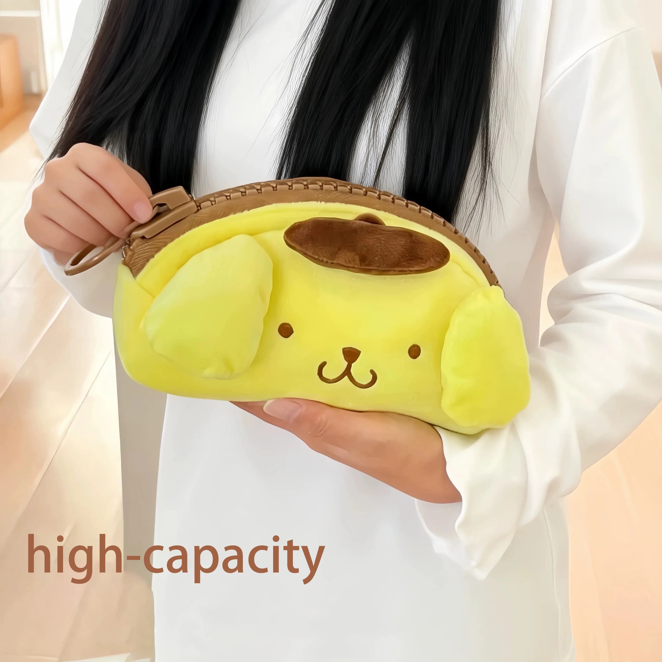 Astuccio Portamatite a Forma di Cane Cartoon, Grande Capacità con Cerniera, Borsa Portaoggetti per Studenti, Organizer da Scrivania, Regalo
