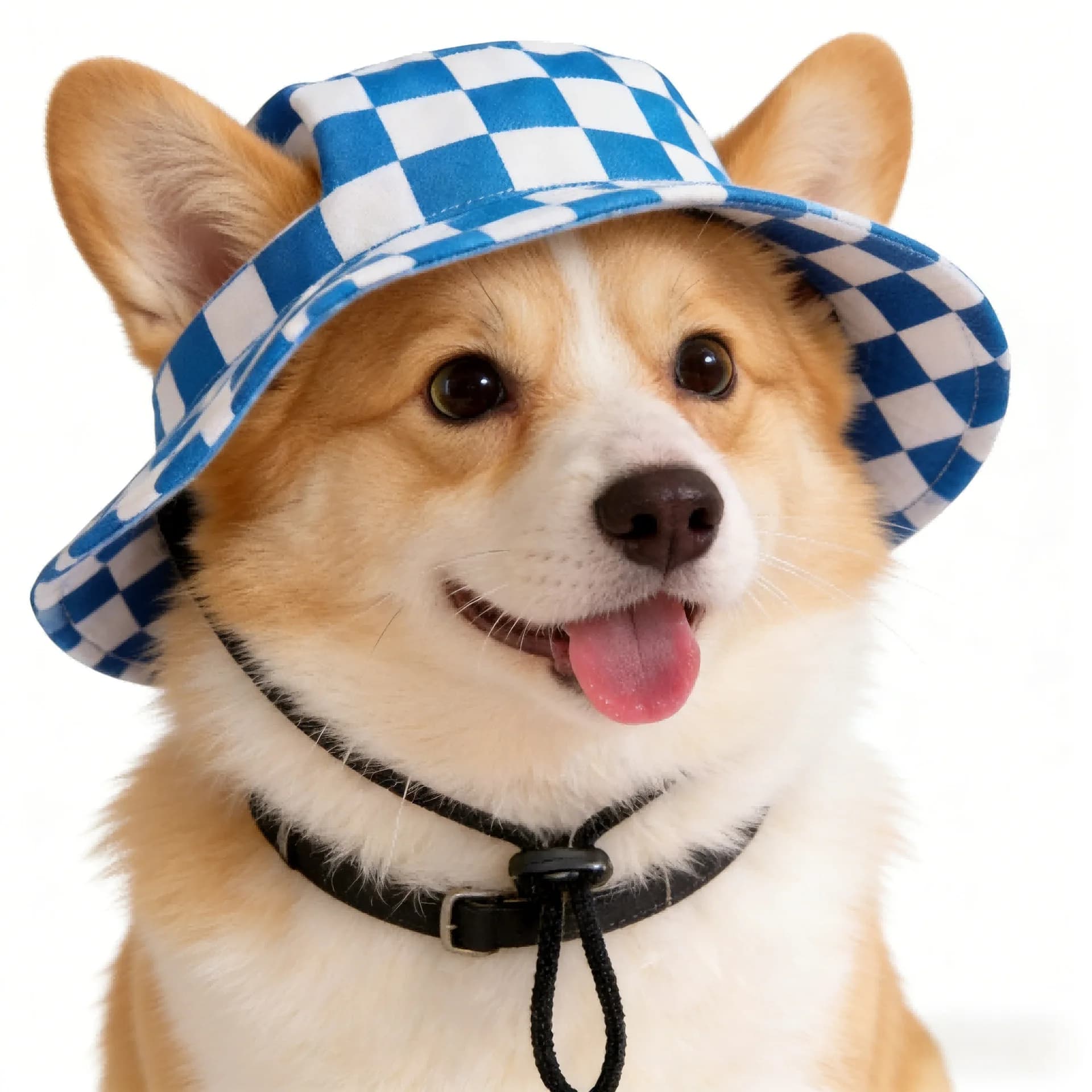 Pet Dog Bucket Hat Adjustable Windproof Chin Strap Puppy Sun Protection Hat Outdoor Travel Dog Cap for Small Medium Dogs