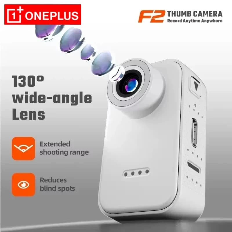 Videocamera Portatile Mini Action Camera 4K HD di Lenovo, Telecamera POV Indossabile, Registratore per Casco, Videocamera Sportiva Magnetica Tascabile