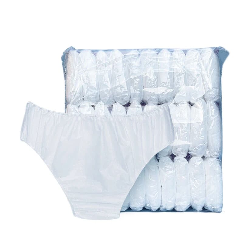 New-30Pcs Non Woven Fabric Breathable Disposable Panties Business Trips Spa Wash-Free Briefs Menstruation Underwear