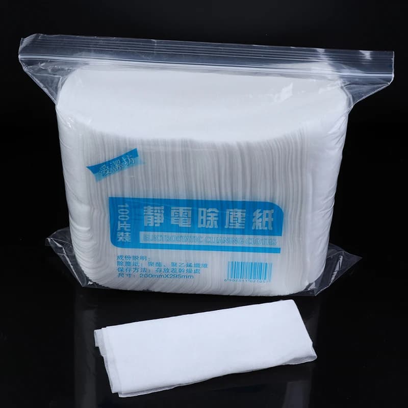 100 pz monouso elettrostatico rimozione della polvere Mop carta casa cucina mobili bagno piastrelle pulizia panno accessori