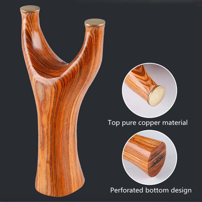 Fionda tecnologia in legno massello fionda in legno caccia di precisione all'aperto fionda da tiro con elastico piatto competitivo