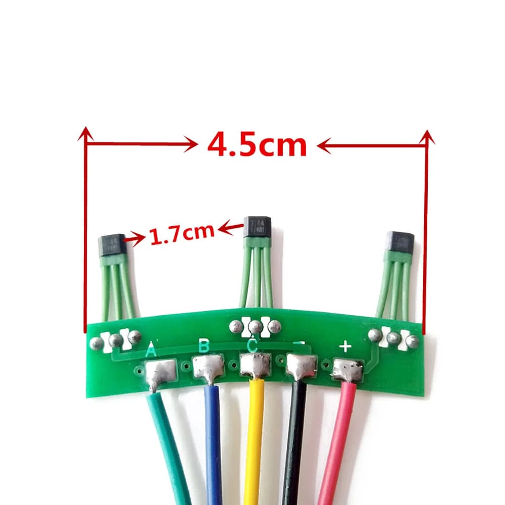 Sensore Hall motore per veicoli elettrici a 2 ruote con cavo scheda Motore da 120 gradi 3144 3413 Elemento circuito Hall E-Bike