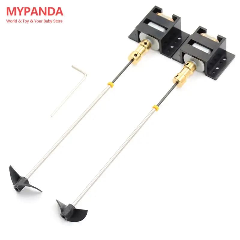 Hot Double Motors RC Boat motor Drive Set 130 Motor + Motor Seat + connettore in rame + albero 15CM + Kit eliche per modello fai da te