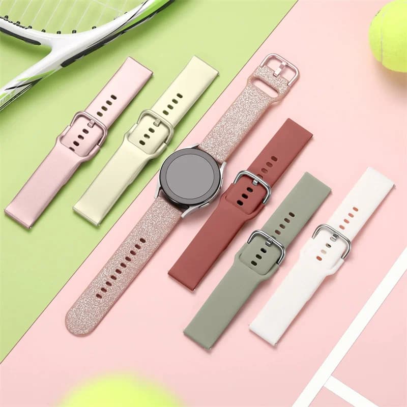 20mm 22mm Strap For Samsung Galaxy Watch 6 4 5 pro-Classic-active 44mm 40mm Sport Silicone Bracelet Amazfit GTS 4/GTR 4/3/2 Mini