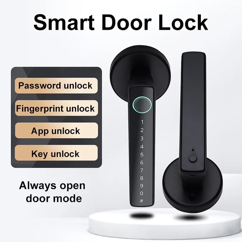 Serratura intelligente APP/Password/Impronte digitali/Sblocco chiave Serratura elettronica Maniglia per porta interna Serratura per serrature domestiche camera da letto bagno