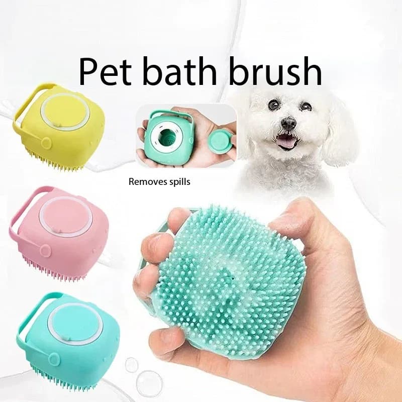 Spazzola da Bagno Multifunzionale per Cani e Gatti, Accessorio per Animali Domestici in Silicone Morbido e Sicuro, Strumento da Bagno per Cani Grandi, Gatti e Cuccioli