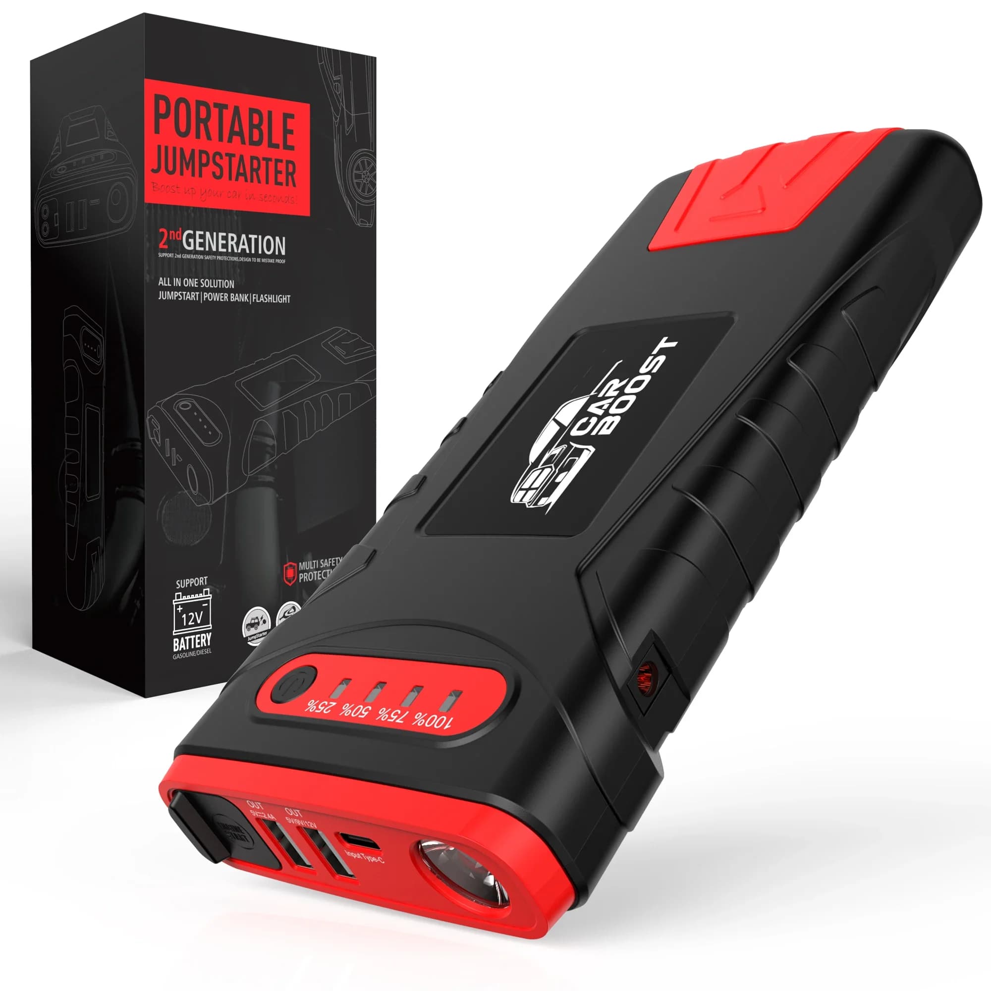 l 2024 Nuovo Arrivo Caldo 24000mah Auto Power Bank Booster Gp4000 Salto di Avviamento 4000a Picco Auto Avviamento 12v Avviamento Ponticello Auto