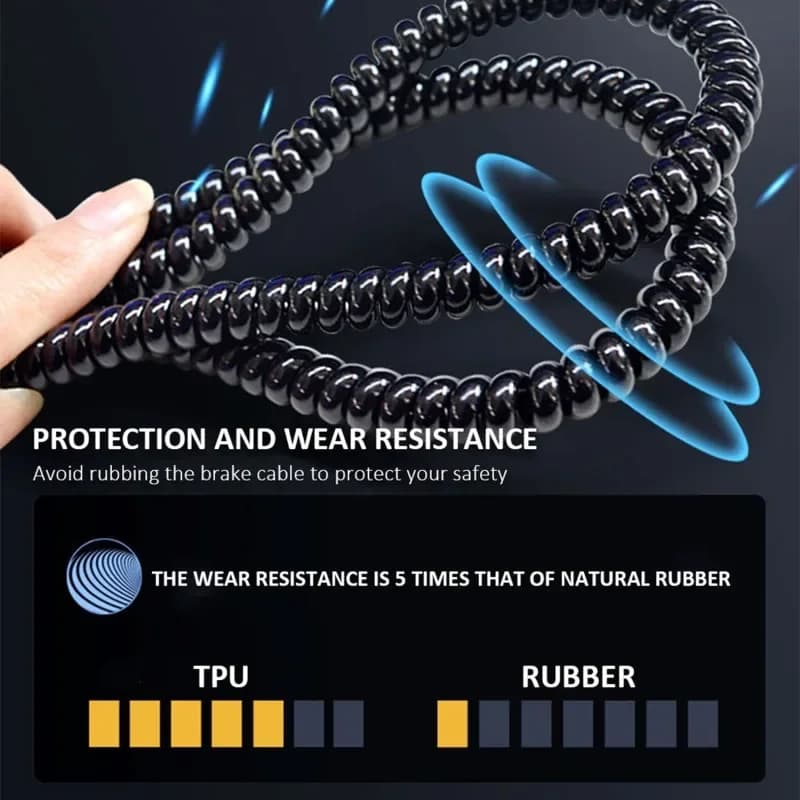 1/2PCS Bicycle Harness Spiral Wrap TPU Protective Sleeve for E-Bike Brake Wire Cables Portable Cable Organizer Line Cover