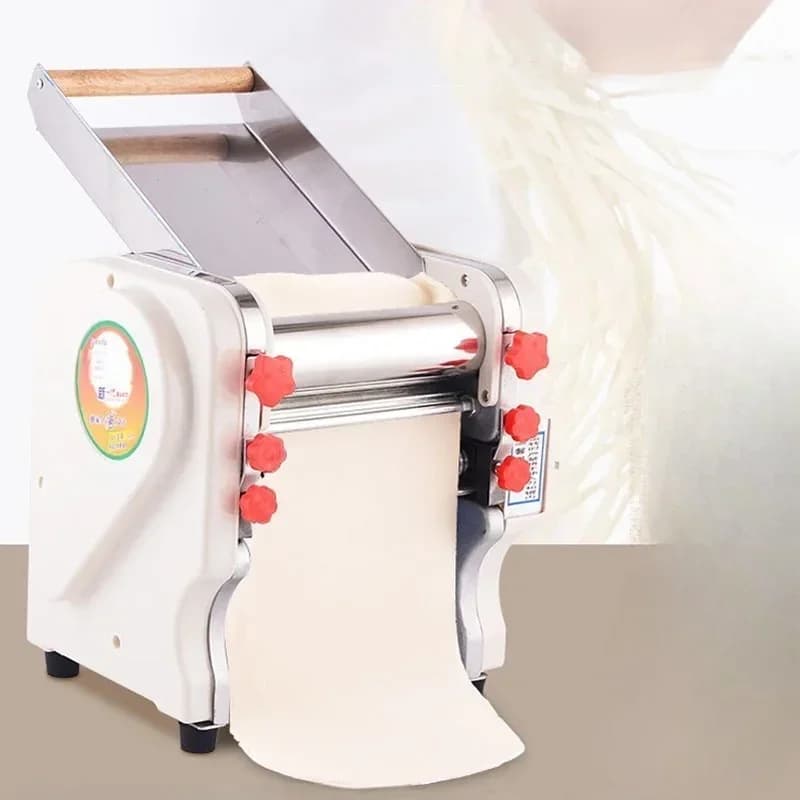 Macchina Automatica per Pasta 750W in Acciaio Inox, Pressa per Noodle e Impasto