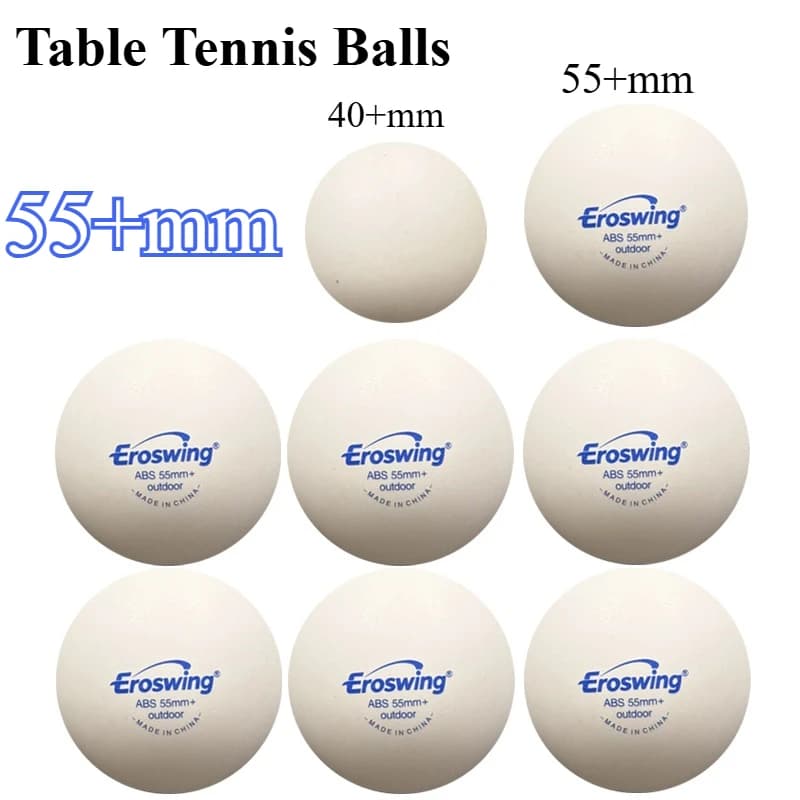 55+ Mm Entertainment Table Tennis Balls with Seamed ABS+ Material Slow Speed Durable 55+ Mm Ping-pong Balls for Elderly Training