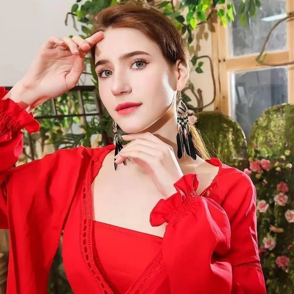 1 Paio di Nuovi Orecchini Etnici con Perline e Nappe, Orecchini Pendenti Bohemien, Gioielli Colorati alla Moda per Ragazze, Regalo per Donne