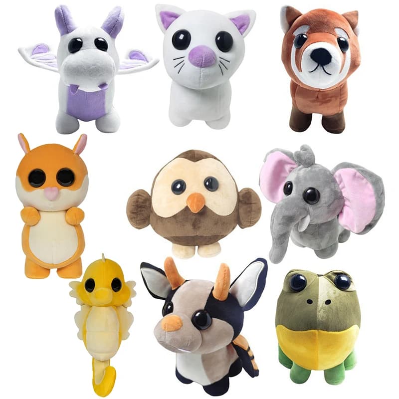 25 centimetri ADOPT ME Giocattoli di Peluche Avventura Animali Bambola di Pezza Del Fumetto Animale Domestico Peluche Cuscino Fidanzata Peluche Regali Di Natale Di Compleanno