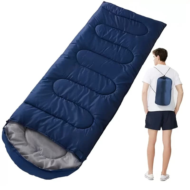 Sacco a Pelo da Campeggio per Adulti, Portatile, Leggero e Caldo, Attrezzatura per Escursionismo e Backpacking per Tutte le Condizioni Atmosferiche, Uso Interno ed Esterno