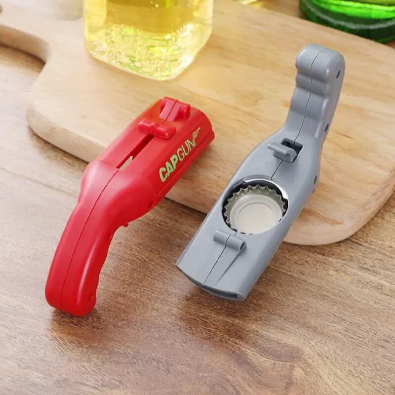 Pistola per tappo Apribottiglie per birra Bevanda portatile Apertura per bere Pistola per tappo Lanciatore Cucina Fornitura per feste Strumento da bar Accessori da cucina