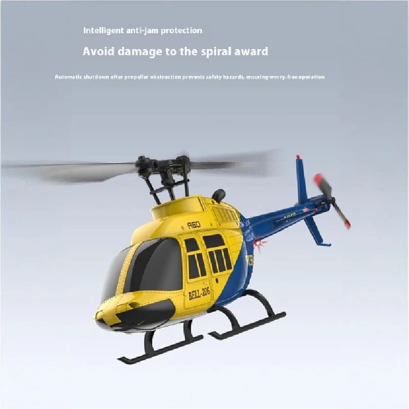 A60 1/42 Scala a quattro canali Single-Rotor No Flaps Versione realistica Bell206 Elicottero Stabilizzato Gps Altitudine Rc Toy