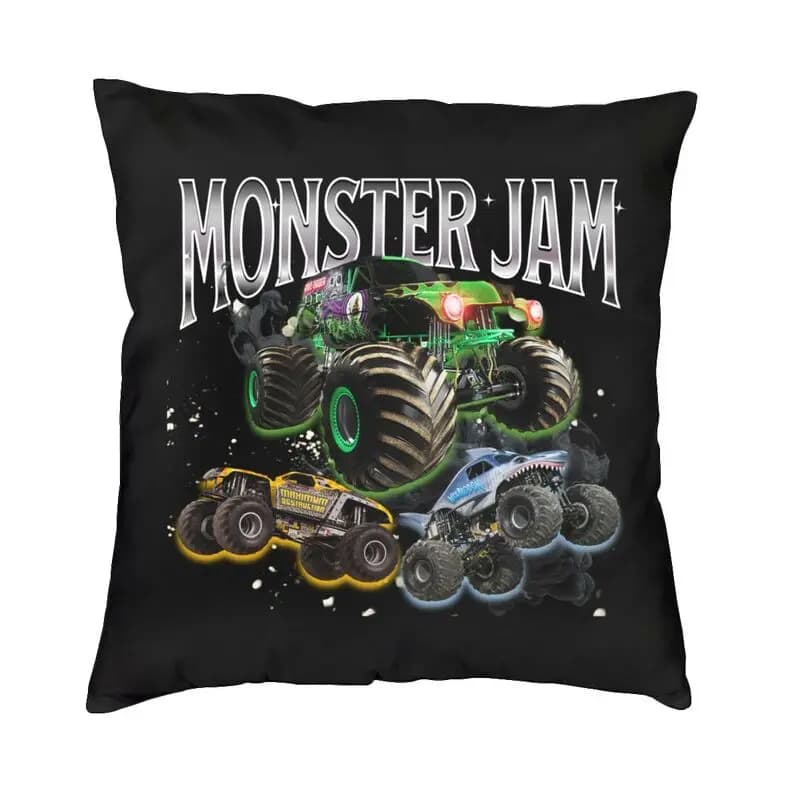 Fashion Monster Truck Monster Jam Cushion Lining Home Decorations Custom square cushion cover 40x40 cm Federa per sofa
