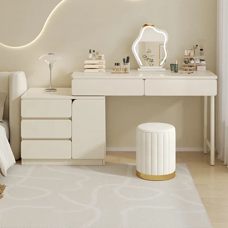 Per accessori Trucco Tavolo da trucco Specchio Fiori Organizzatore di vestiti Tavolo da trucco Vanity Desk Tavolo Da Hotel Decorazione della casa