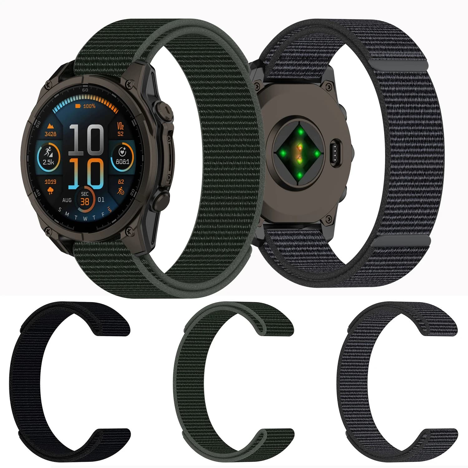 Anello in nylon da 20 mm per Garmin Descent Mk2S / D2 Delta S /instinct E 40MM Bracciale per orologio per cinturino Garmin Fenix 6S Pro 5S Plus