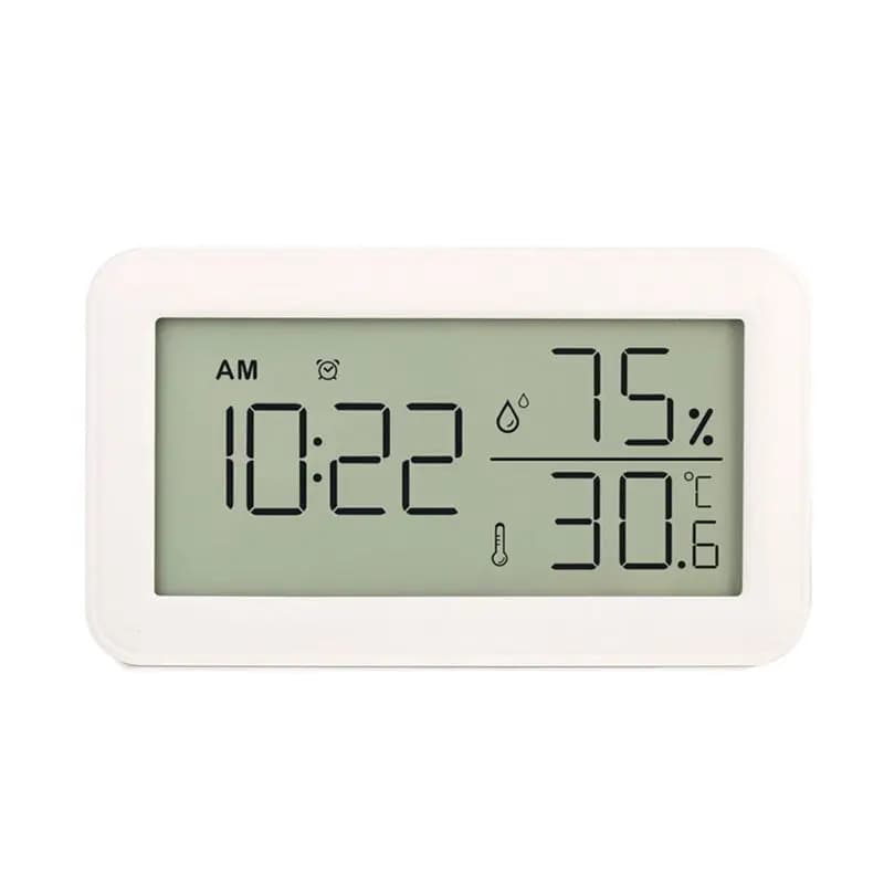 AAAF Digital Igrometer for Interior with Alarm Clock, Room, Living Room, Wine Cellar