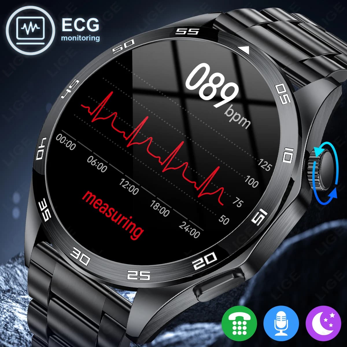 2026 New Men Smartwatch ECG Cardiofrequenzimetro Men's Watches Bluetooth Bracelet Sport Fitness Waterproo Smart Watch for Men