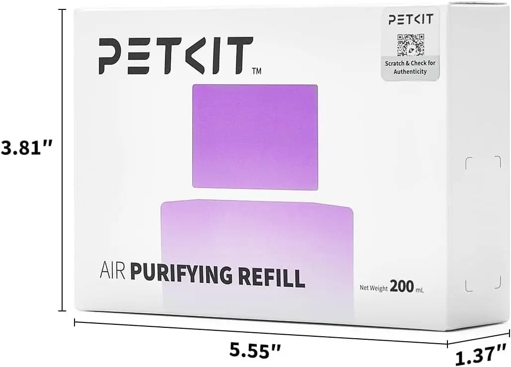 PETKIT Air Purifying Refills for PuraX PuraMax Self-Cleaning Cat Litter Box, 100% Natural Ingredients Odor Remover, 4 Bottles
