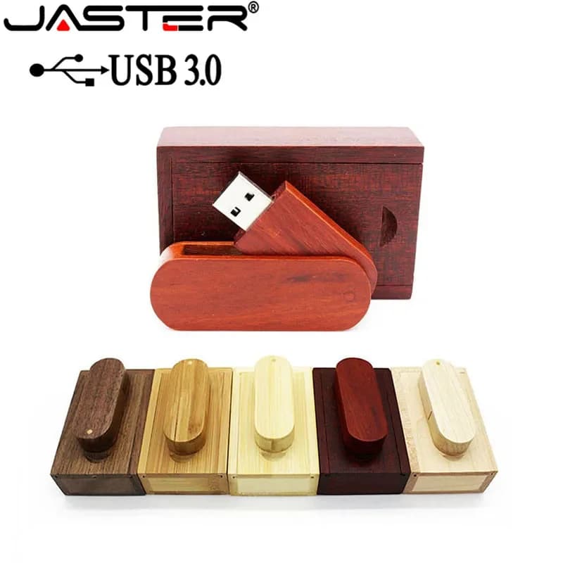 JASTER USB 3.0 portatile in legno Chiavetta USB in legno pendrive 4 GB 16G 32 GB 64 GB Memory stick regalo di nozze 1 PZ logo personalizzato gratuito