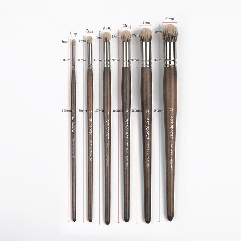 Artsecret #699 1-6pcs/Set Badger Hair Animal Hair Birch Rod Quaint Style Gouache Painting Pen Artist Oil Painting Brushes