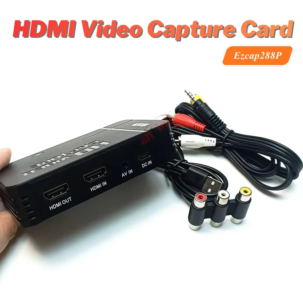 HDMI Card 1080P Ezcap 288P High-Clear Game Recorder Cam K USB Video Capture Device HDMI AV Video Capture Card 1080P