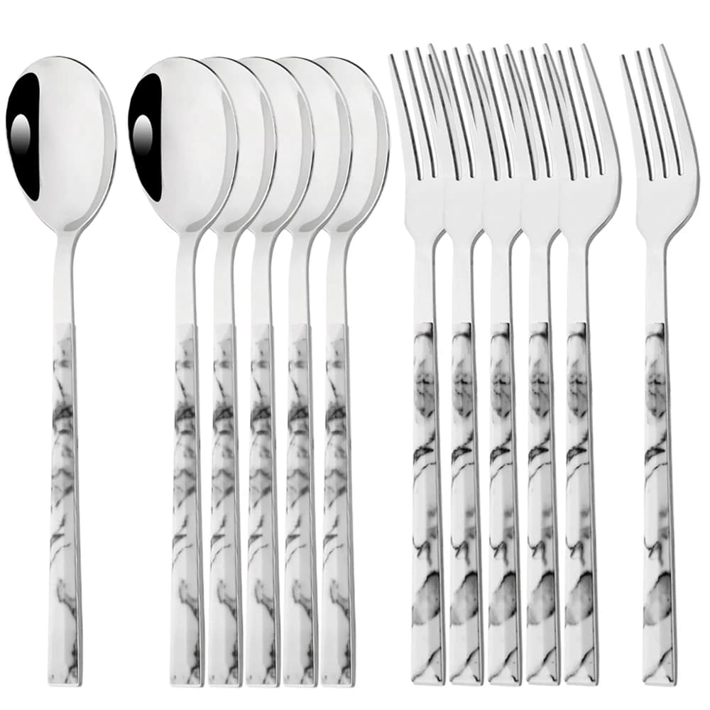 12 pezzi Set di stoviglie in acciaio inox imitazione manico in legno morsetto per posate stoviglie occidentali forchetta da tavola cucchiaio Accessori da cucina