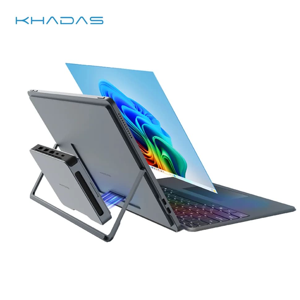 Khadas xPlay, Monitor Portatile 2 in 1 con Tastiera, 2.8K, 13', Fotocamera 2MP, Microfono, Altoparlante, Supporto 120°, LCD 100% sRGB
